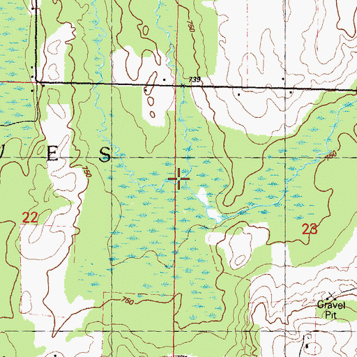Topographic Map of Fish Creek, MI