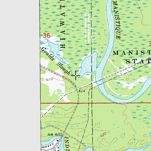 Topographic Map of Goulds Slough, MI