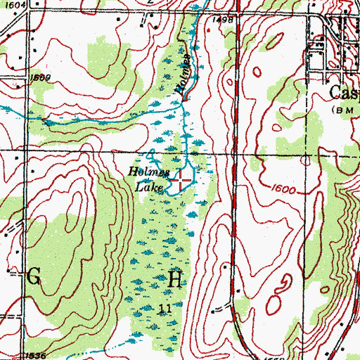 Topographic Map of Holmes Lake, MI