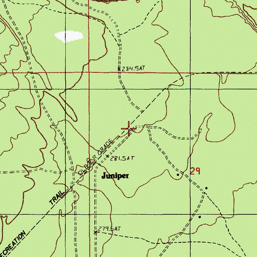 Topographic Map of Juniper, MI