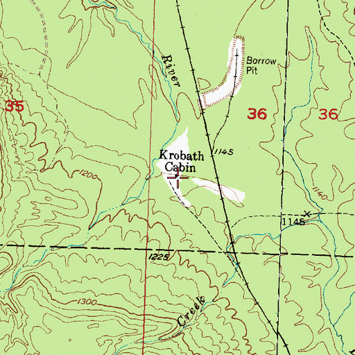 Topographic Map of Krobath Cabin, MI