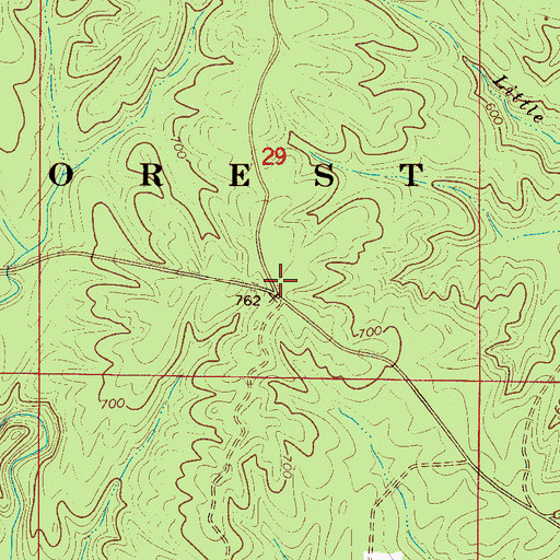 Topographic Map of Belltone School (historical), AL