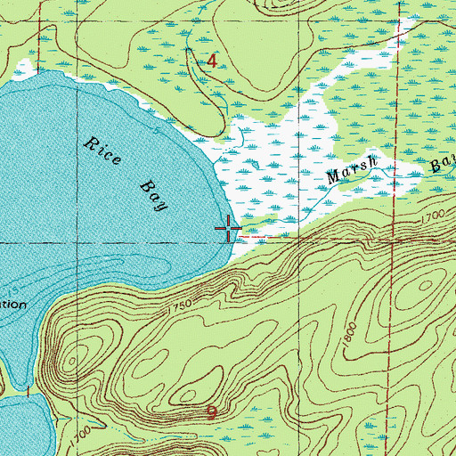 Topographic Map of Marsh Bay Creek, MI