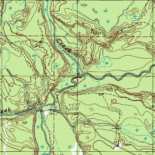 Topographic Map of McIgee Creek, MI