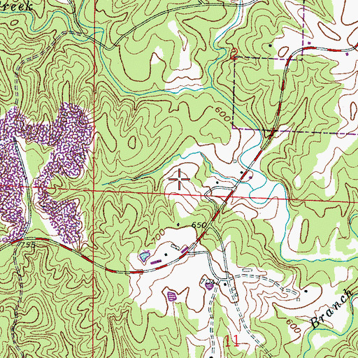 Topographic Map of Dodd Drift Mine, AL