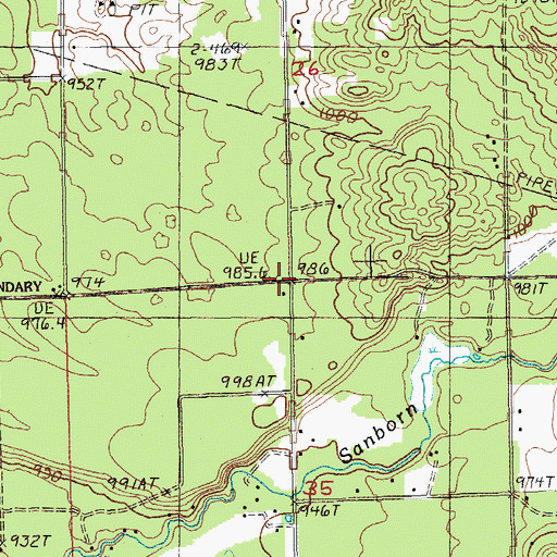 Topographic Map of North Nirvana School, MI
