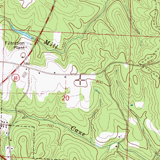 Topographic Map of Winston County High School, AL