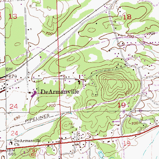 Topographic Map of Allen Chapel Methodist Church, AL