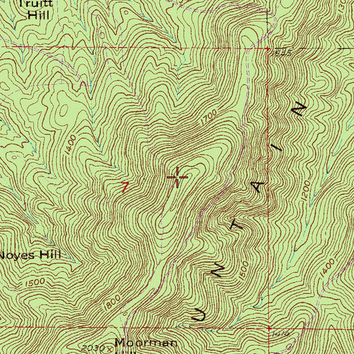 Topographic Map of Big Oak Mountain, AL