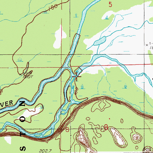 Topographic Map of Spring Creek, MI