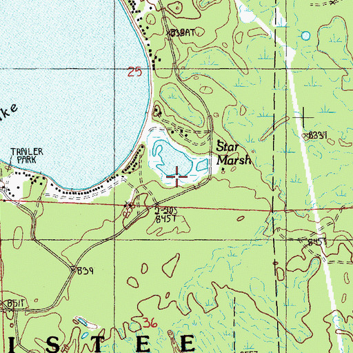 Topographic Map of Star Marsh, MI