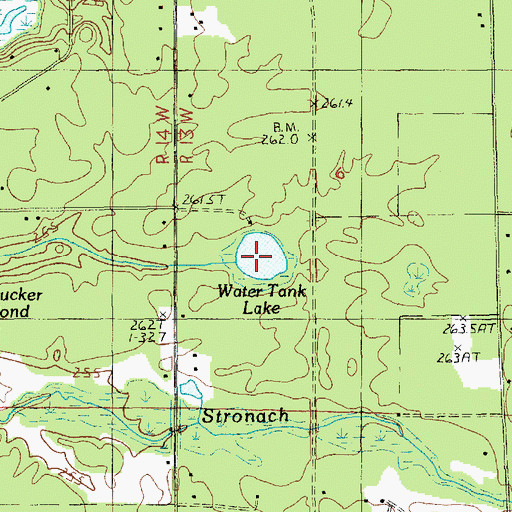 Topographic Map of Water Tank Lake, MI