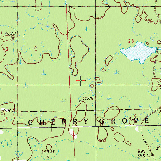 Topographic Map of Brandy Brook Waterfowl Area, MI