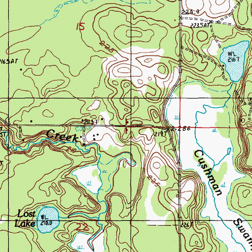 Topographic Map of Horseshoe Lake Cycle Trail, MI