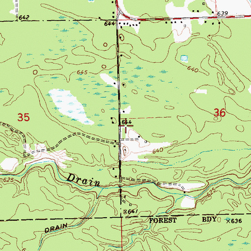 Topographic Map of Midland County, MI