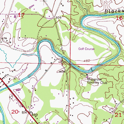 Topographic Map of Camak Mills (historical), AL