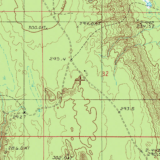 Topographic Map of Johnson Lake Lookout Tower, MI