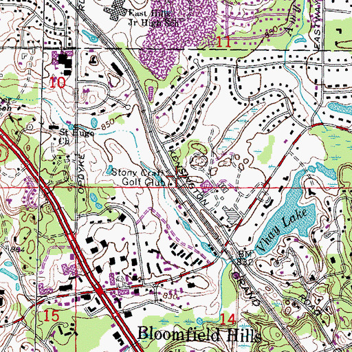 Topographic Map of Stony Craft Golf Course, MI