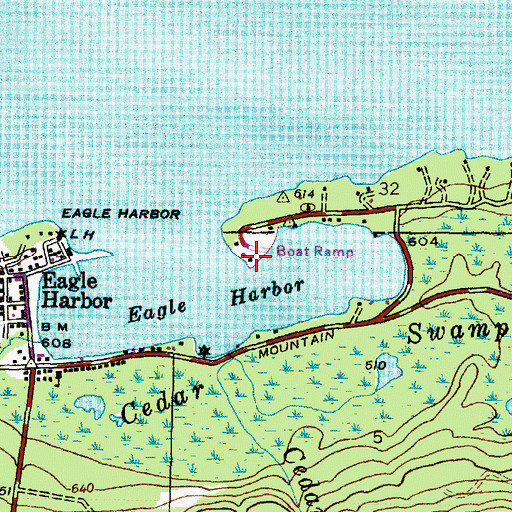 Topographic Map of Eagle Harbor Marina, MI