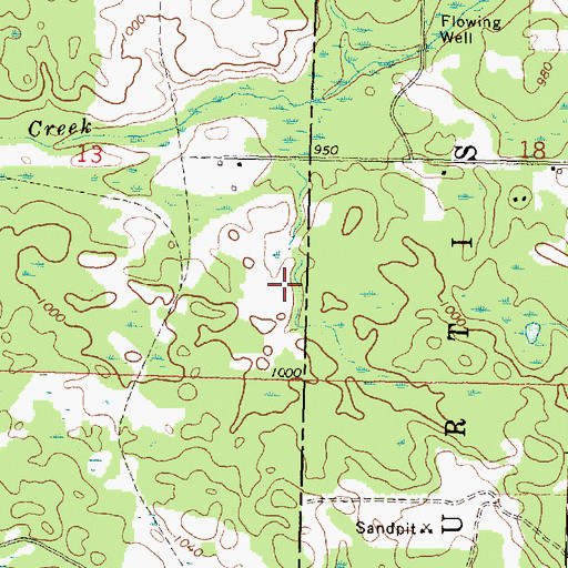 Topographic Map of Huron National Forest, MI