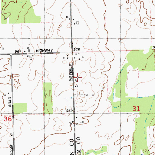 Topographic Map of Williams Airport (historical), MI