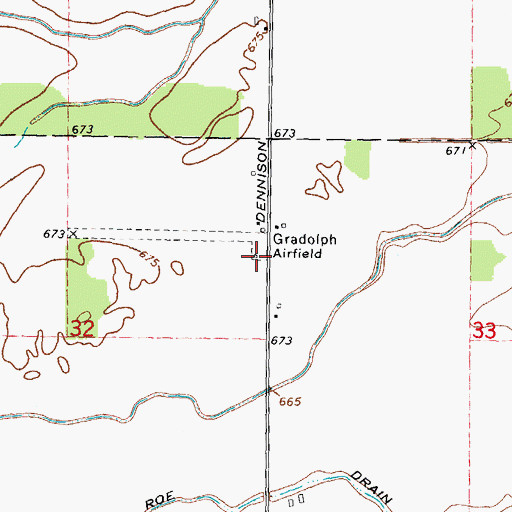 Topographic Map of Gradolph Field, MI