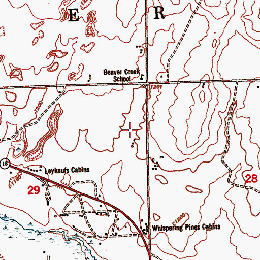 Topographic Map of Higgins Lake Airport (historical), MI