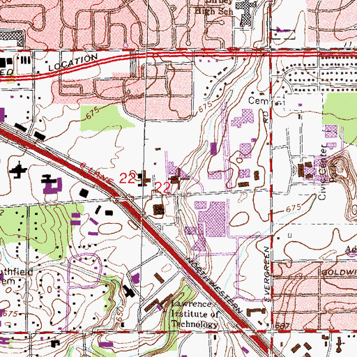 Topographic Map of Bendix Heliport, MI