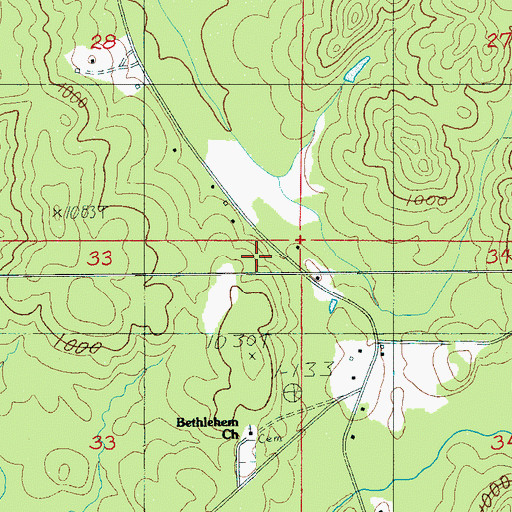 Topographic Map of Great Falls, AL