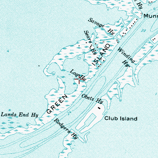 Topographic Map of Log Highway, MI