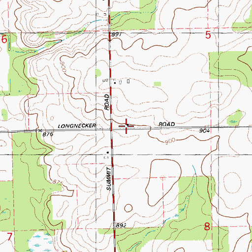 Topographic Map of Maple Grove School, MI