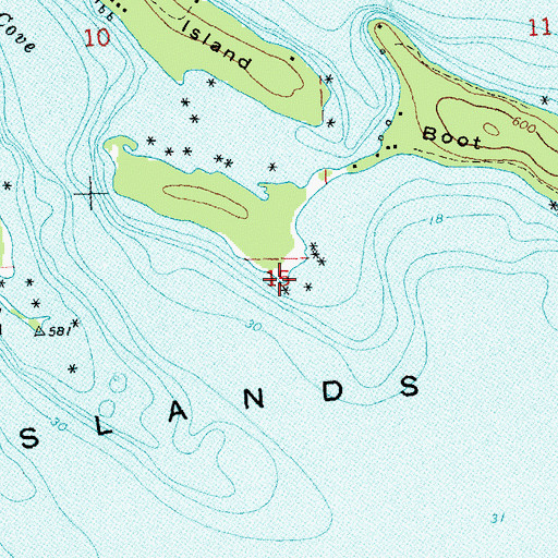 Topographic Map of Point Shab-wa-way, MI