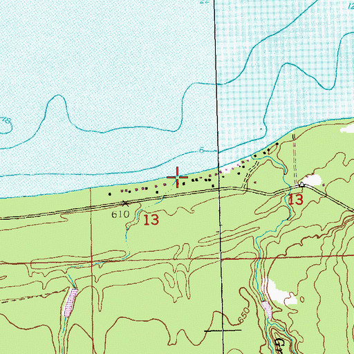 Topographic Map of Bergman Creek, MI