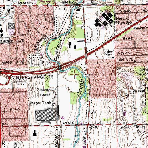 Topographic Map of WQSN-AM (Kalamazoo), MI