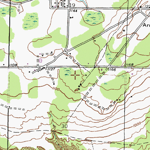 Topographic Map of WOLF-FM (Houghton), MI