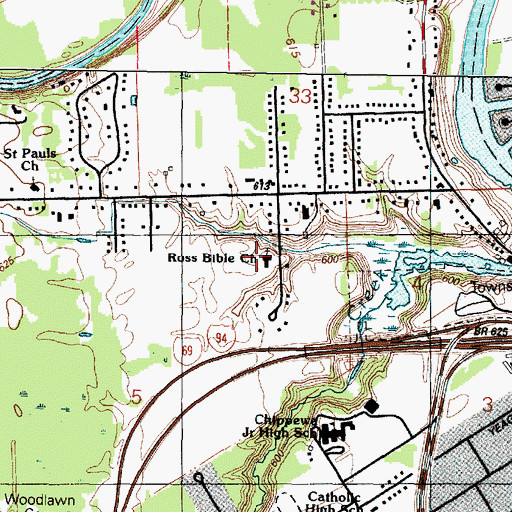 Topographic Map of WNFA-FM (Port Huron), MI