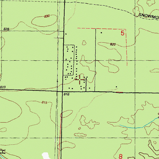 Topographic Map of WKJC-FM (Tawas City), MI