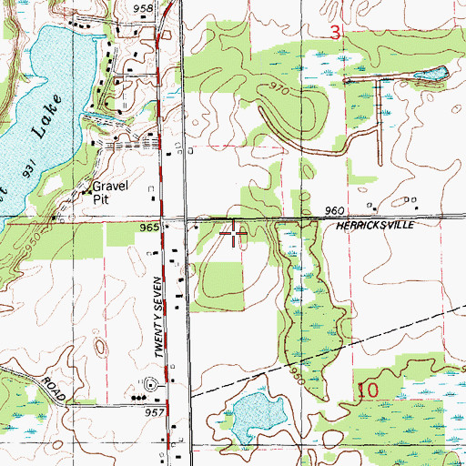 Topographic Map of WNWN-FM (Coldwater), MI