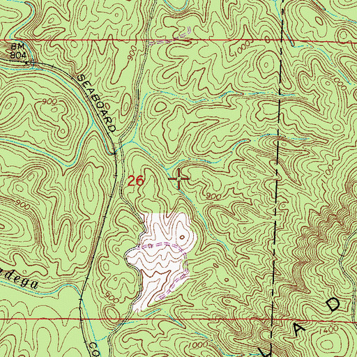 Topographic Map of Yamme (historical), AL