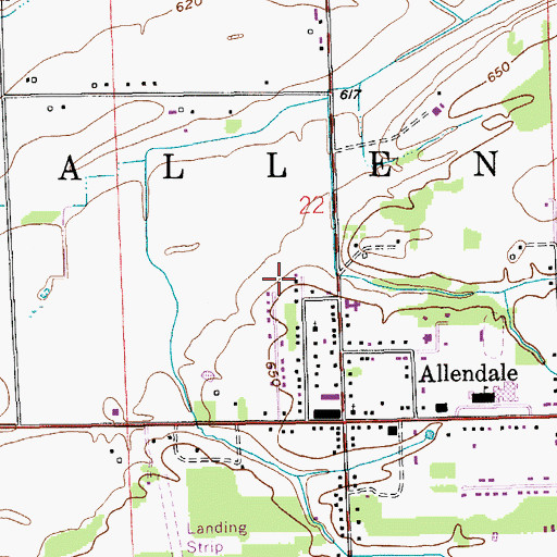 Topographic Map of Charter Township of Allendale, MI