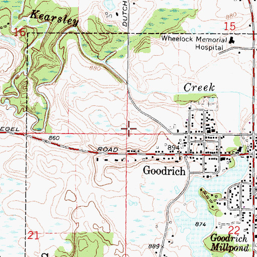 Topographic Map of Township of Atlas, MI