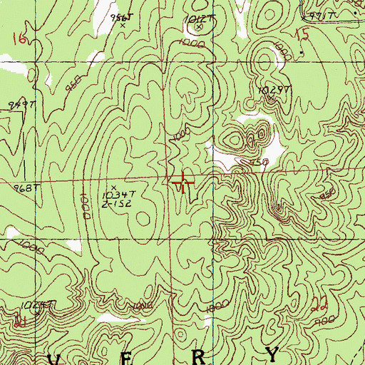 Topographic Map of Township of Avery, MI