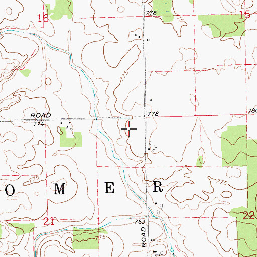 Topographic Map of Township of Bloomer, MI
