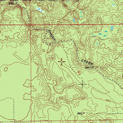 Topographic Map of Township of Burt, MI