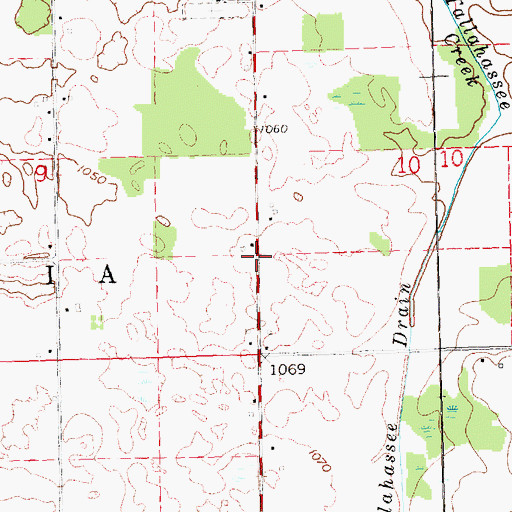 Topographic Map of Township of California, MI