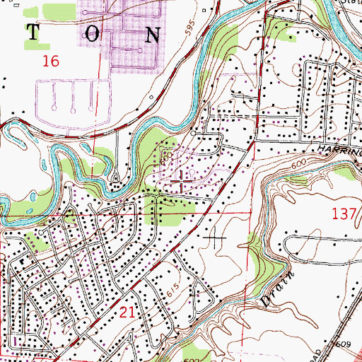 Topographic Map of Charter Township of Clinton, MI