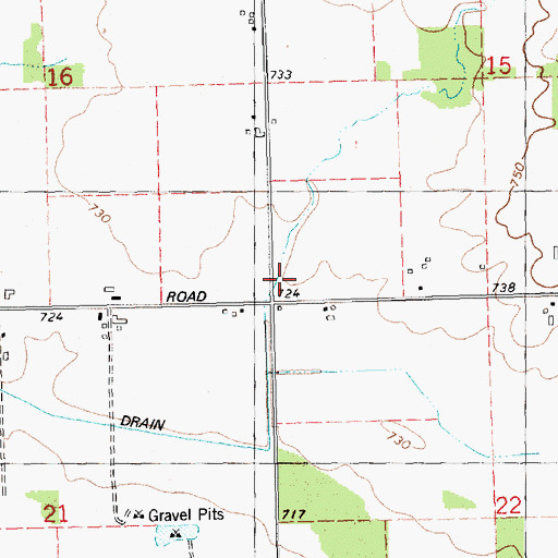 Topographic Map of Township of Dallas, MI