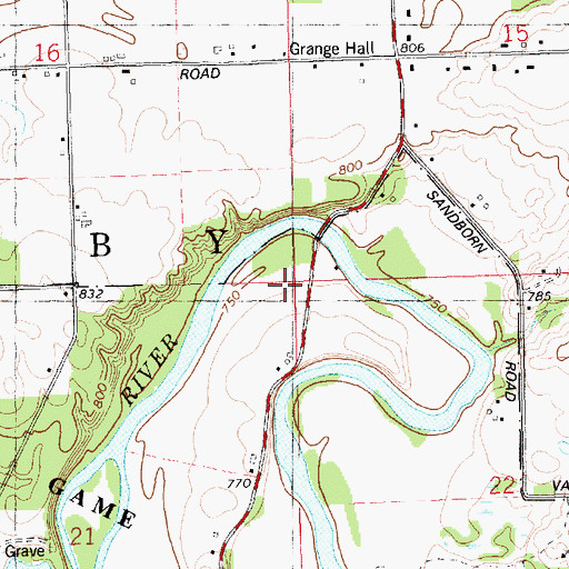 Topographic Map of Township of Danby, MI