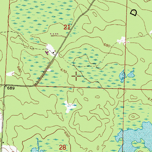 Topographic Map of Township of Drummond, MI