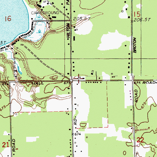 Topographic Map of Township of Egelston, MI